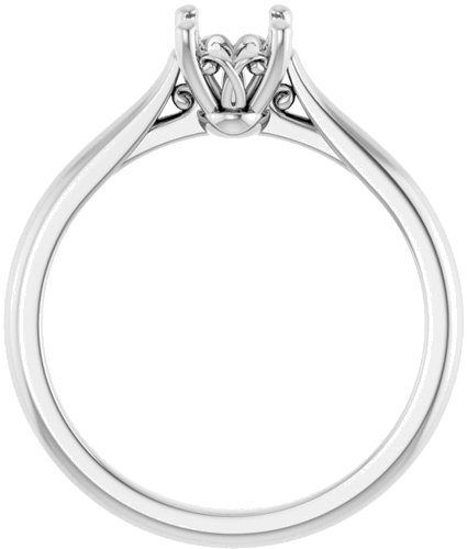 Sužadėtuvių Žiedas „Solitaire“ 585 Baltojo Aukso Oval 7mm x 5mm (2)