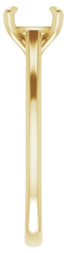 18K Yellow  6.5 mm Round Solitaire Engagement Ring Mounting (4)