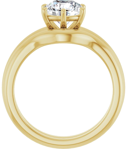 Sužadėtuvių Žiedas 14k yellow gold Round 7.4mm (7)