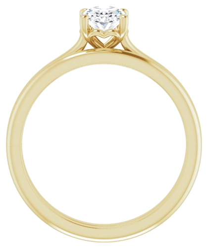 Sužadėtuvių Žiedas „Solitaire“ 14k yellow gold Oval 7mm x 5mm (7)