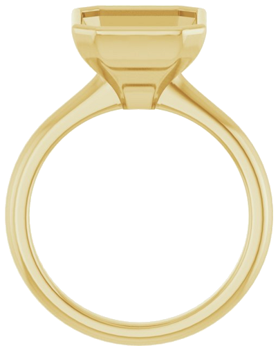 Sužadėtuvių Žiedas „Bezel-Set Solitaire“ 14k yellow gold Emerald 11mm x 9mm (2)