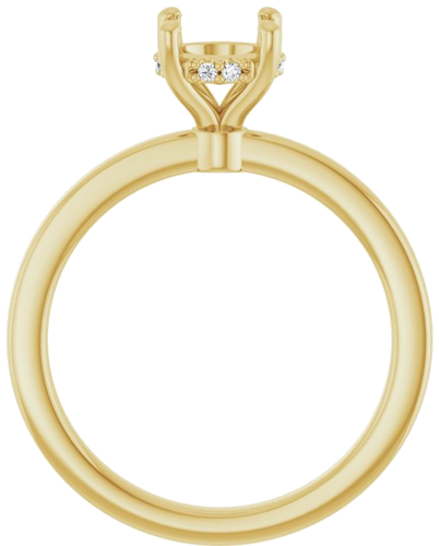 Sužadėtuvių Žiedas „Hidden Halo-Style“ 14k yellow gold Round 6.5mm (2)