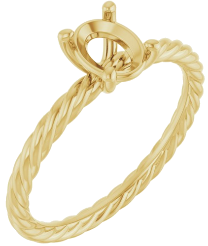 Sužadėtuvių Žiedas „Solitaire“ 585 Geltonojo Aukso Oval 7mm x 5mm (1)