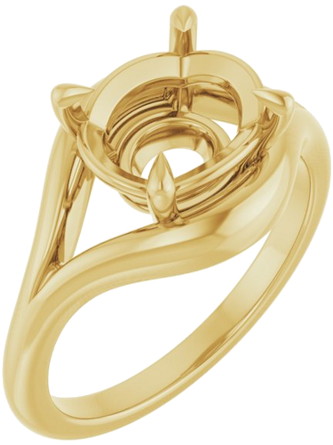 Sužadėtuvių Žiedas „Claw-Prong Solitaire“ 14k yellow gold Oval 10mm x 8mm (1)