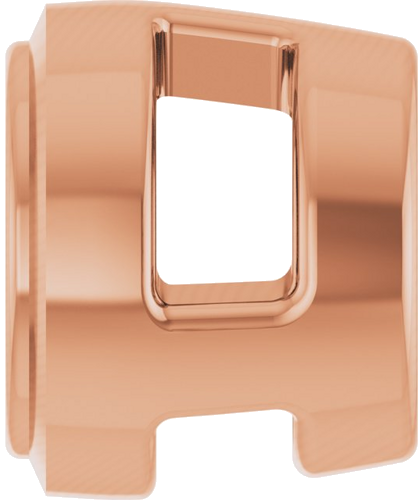 Pakabukas „Round Bezel-Set Slide“ 585 Rožinis Aukso Round 3mm (3)