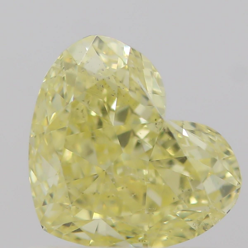 0.74 carat Fancy Intense  Yellow-SI1 Natūralus Heart Deimantas (1)