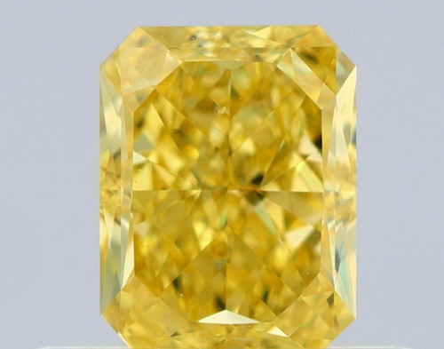 0.5 carat Fancy Vivid Yellow-VS1 Natūralus Radiant Deimantas (1)