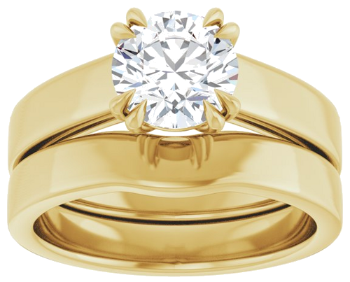 Sužadėtuvių Žiedas „Double Claw-Prong Solitaire“ 18k yellow gold Round 7mm (8)