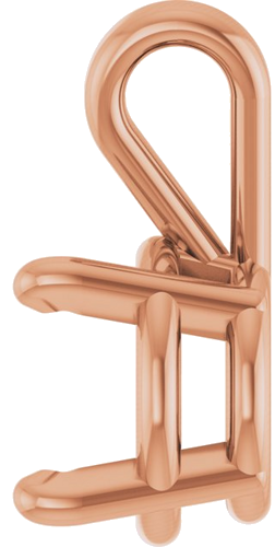 Pakabukas „Round 4-Prong Basket“ 14k rose gold Round 6.5mm (3)