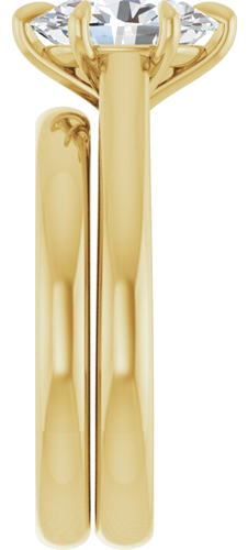 Sužadėtuvių Žiedas „Claw-Prong“ 14k yellow gold Oval 9mm x 7mm (9)