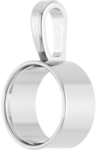 14K White 8 mm Round Bezel-Set Pendant Mounting (2)