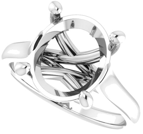 Sužadėtuvių Žiedas „Solitaire“ 585 Baltojo Aukso Oval 12mm x 10mm (5)