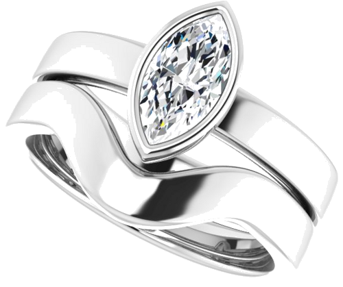 14K White 9x4.5 mm Marquise Solitaire Engagement Ring Mounting (10)