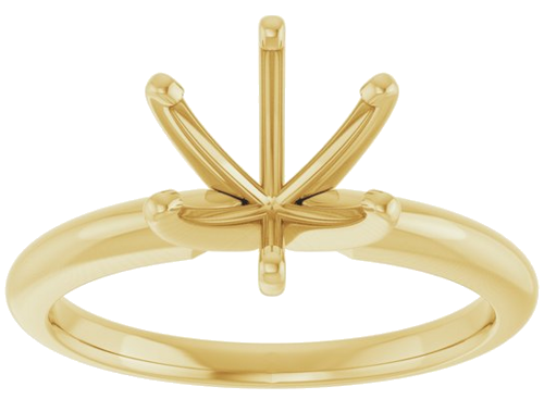 Sužadėtuvių Žiedas „Solitaire“ 14k yellow gold Round 7.8mm x 8.6mm (3)