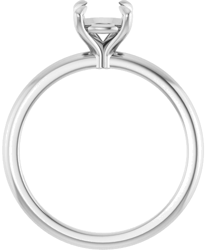 14K White 6.5 mm Round Solitaire Engagement Ring Mounting (2)