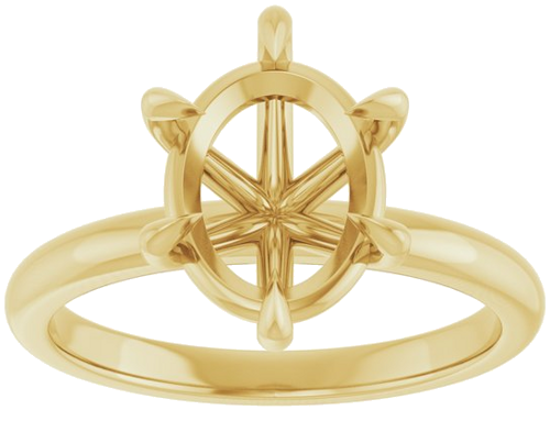 Sužadėtuvių Žiedas „Claw-Prong“ 18k yellow gold Oval 10mm x 8mm (3)