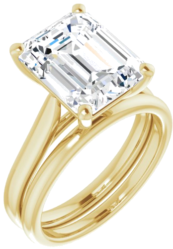 14K Yellow 11x9 mm Emerald Engagement Ring Mounting (6)