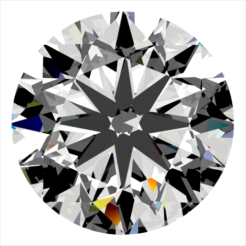 0.5 carat H-SI1 GD cut Natūralus Round Deimantas (1)