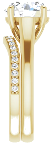 Sužadėtuvių Žiedas „Solitaire“ 14k yellow gold Round 9.4mm (9)