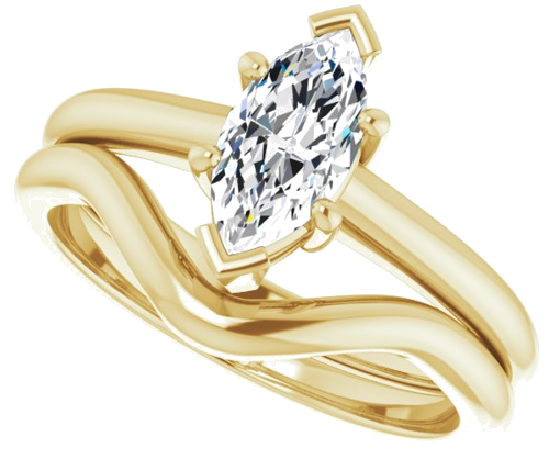 14K Yellow 9x4.5 mm Marquise Solitaire Engagement Ring Mounting (10)