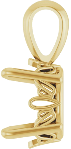 Pakabukas „Oval 4-Prong Solitaire“ 14k yellow gold Oval 9mm x 7mm (3)