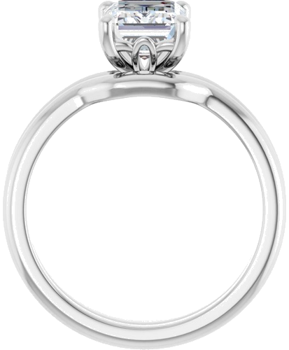 Sužadėtuvių Žiedas „Solitaire“ 585 Baltojo Aukso Emerald 8mm x 6mm (7)