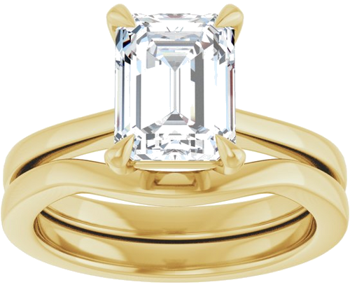 Sužadėtuvių Žiedas „Claw-Prong“ 14k yellow gold Emerald 8.5mm x 6.5mm (8)