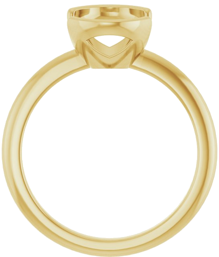 Sužadėtuvių Žiedas „Half-Bezel“ 14k yellow gold Oval 10mm x 8mm (2)