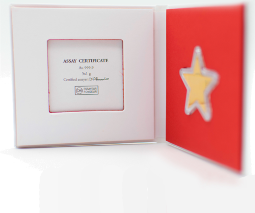 5 x 1 г Золотая Звезда Valcambi CombiBar™ (4)