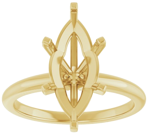 Sužadėtuvių Žiedas 14k yellow gold Marquise 15mm x 7mm (3)