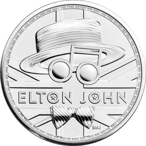 1 oz Eltonas Džonas 2021 Jungtinė Karalystė sidabrinė moneta (1)
