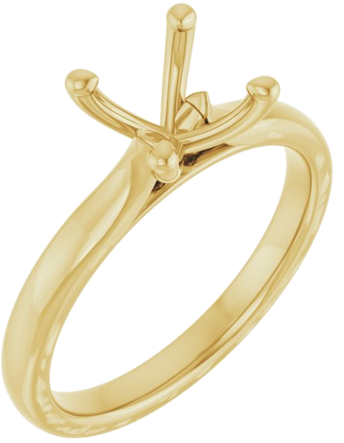 Sužadėtuvių Žiedas „Solitaire“ 585 Geltonojo Aukso Oval 9mm x 7mm (1)