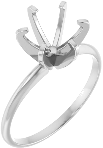 Sužadėtuvių Žiedas „Solitaire“ 585 Baltojo Aukso Round 8.2mm (1)