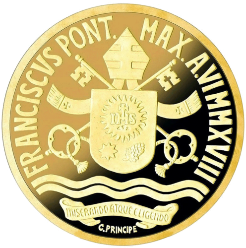 3 g Vatikāna 10 eiro zelta monēta — 2018 Kristības (3)