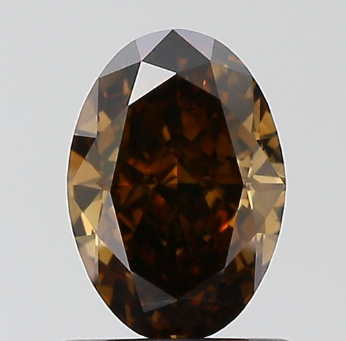 1.02 carat Fancy Dark Brown-VS1 Natūralus Oval Deimantas (1)