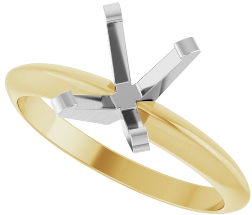 Sužadėtuvių Žiedas „Solitaire“ 585 Baltojo Ir Geltonojo Aukso Oval 8mm x 6mm (5)