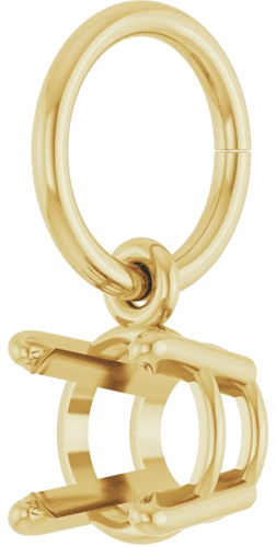 Pakabukas „Solitaire Charm“ 10k yellow gold Round 5mm (2)