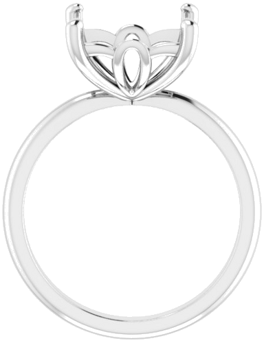 Sužadėtuvių Žiedas 14k white gold Square 9mm (2)