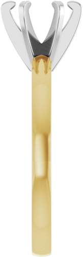 Sužadėtuvių Žiedas „Solitaire“ 585 Baltojo Ir Geltonojo Aukso Round 6.4mm (4)