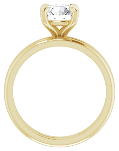 14K Yellow  7.4 mm Round Solitaire Engagement Ring Mounting (7)