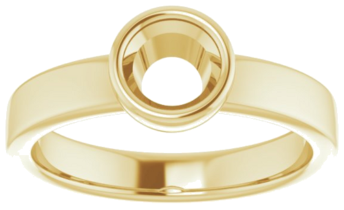18K Yellow 5.5 mm Round Solitaire Engagement Ring Mounting (3)