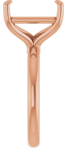 Sužadėtuvių Žiedas „Claw-Prong“ 14k rose gold Emerald 12mm x 10mm (4)