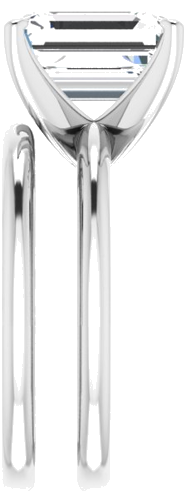 Sterling Silver  10x8 mm Emerald Solitaire Engagement Ring Mounting (9)