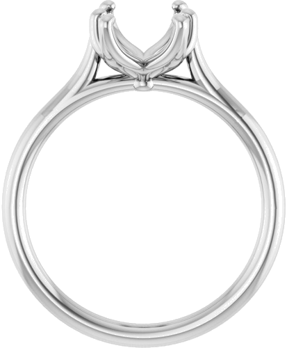 Sužadėtuvių Žiedas „Cathedral-Style Solitaire“ 14k white gold Emerald 8mm x 6mm (2)