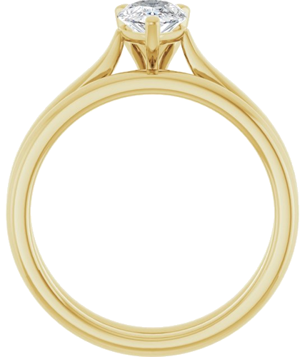 Sužadėtuvių Žiedas 14k yellow gold Pear 7mm x 5mm (7)