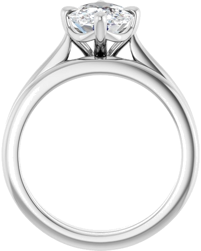 Sužadėtuvių Žiedas „Solitaire“ 14k white gold Elongated Cushion 9mm x 7mm (7)