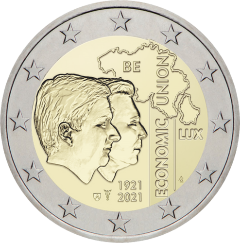 2021 Belgium Belgium-Luxembourg Economic Union 2 euro BU coin (3)