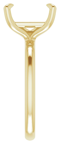 10K Yellow  10x8 mm Emerald Solitaire Engagement Ring Mounting (4)