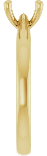 14K Yellow 8x6 mm Oval Solitaire Engagement Ring Mounting (4)