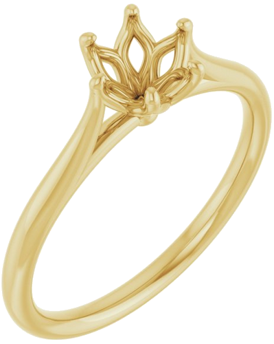 14K Yellow 5.8 mm Round Engagement Ring Mounting (1)